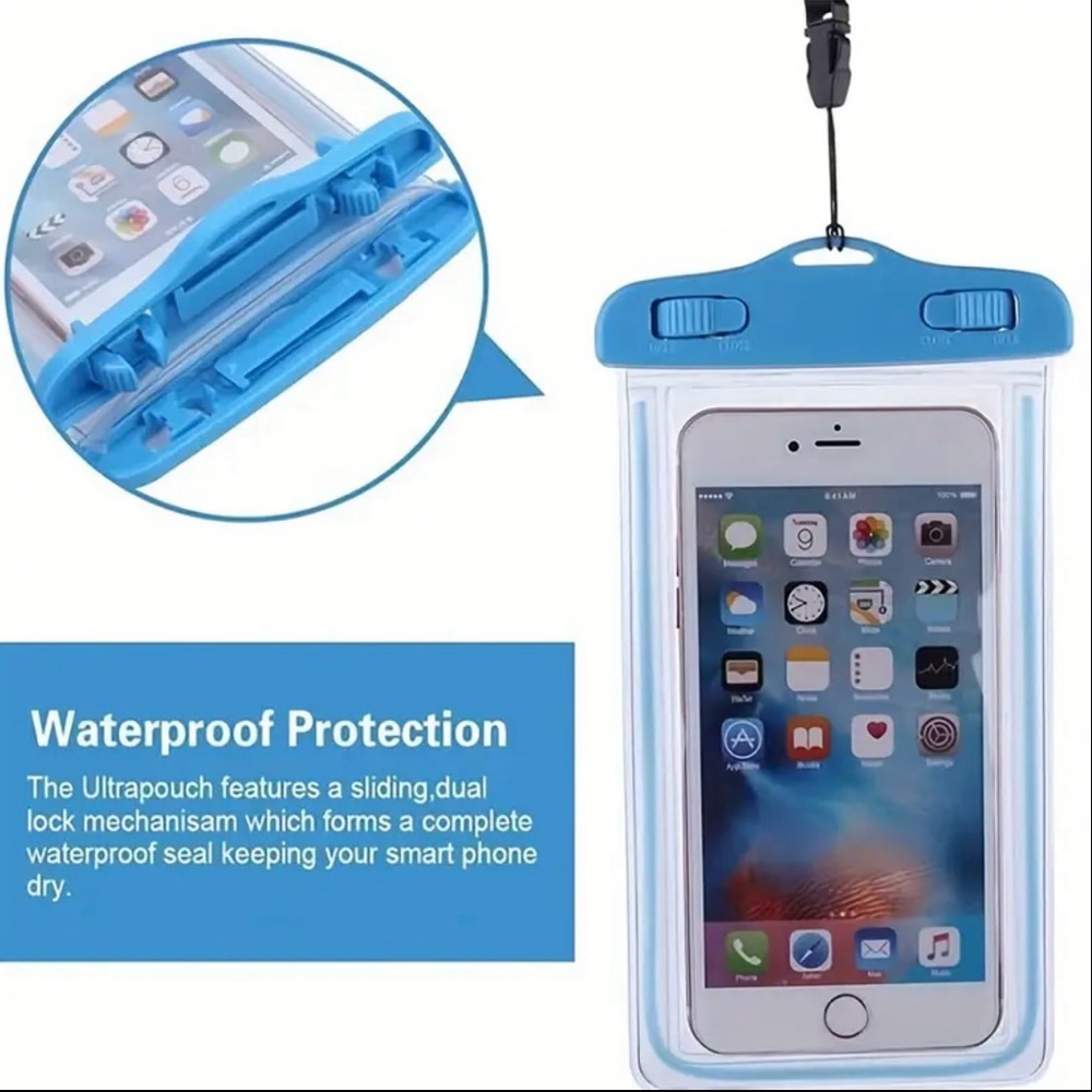 Universal Waterproof Phone Pouch - Blue - Picture 4 of 8